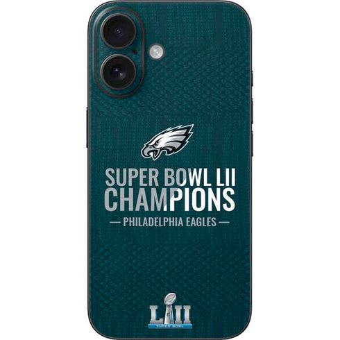 NFL Philadelphia Eagles Super Bowl LII Champions iPhone 16 Skin