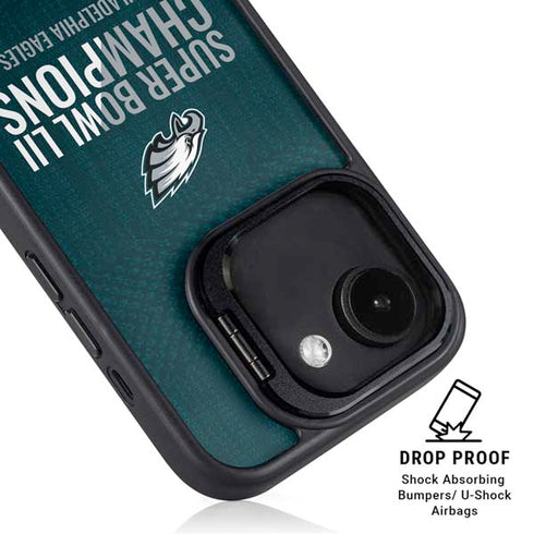 NFL Philadelphia Eagles Super Bowl LII Champions iPhone 16e Kickstand Case