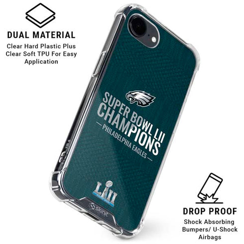 NFL Philadelphia Eagles Super Bowl LII Champions iPhone 16e Clear Case