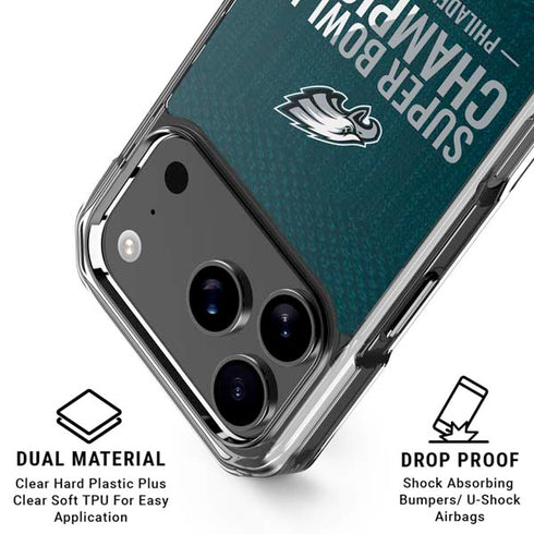 NFL Philadelphia Eagles Super Bowl LII Champions iPhone 18 Pro Clear Case