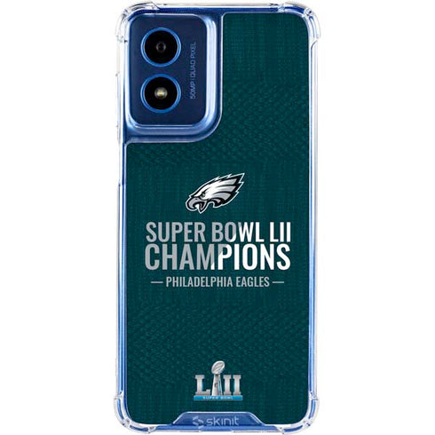 NFL Philadelphia Eagles Super Bowl LII Champions Moto G 5G (2024) Clear Case
