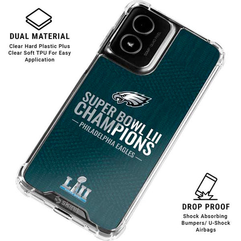 NFL Philadelphia Eagles Super Bowl LII Champions Moto G Power 5G (2024) Clear Case