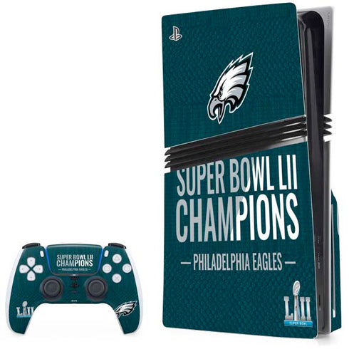NFL Philadelphia Eagles Super Bowl LII Champions PS5 Pro Disk Bundle Skin