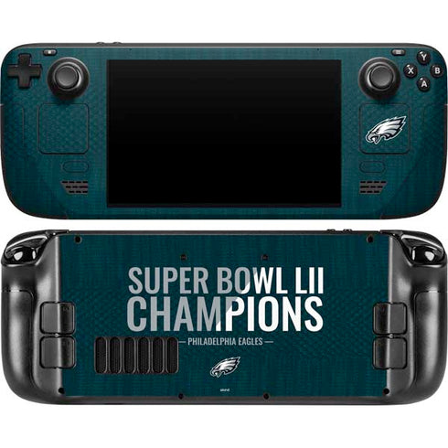 NFL Philadelphia Eagles Super Bowl LII Champions Steam Deck Handheld Gaming Computer OLED Skin