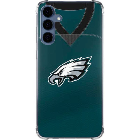 NFL Philadelphia Eagles Team Jersey Galaxy A55 5G Clear Case