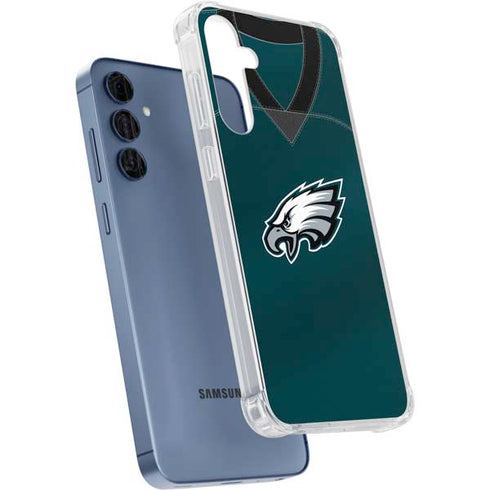 NFL Philadelphia Eagles Team Jersey Galaxy A55 5G Clear Case