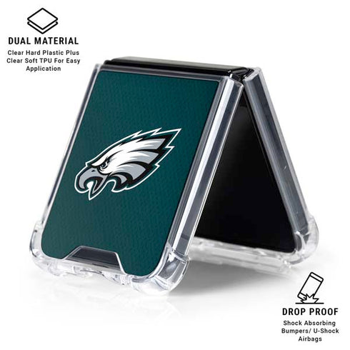 NFL Philadelphia Eagles Team Jersey Galaxy Z Flip6 Clear Case