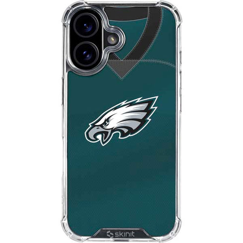 NFL Philadelphia Eagles Team Jersey iPhone 16 Plus Clear Case