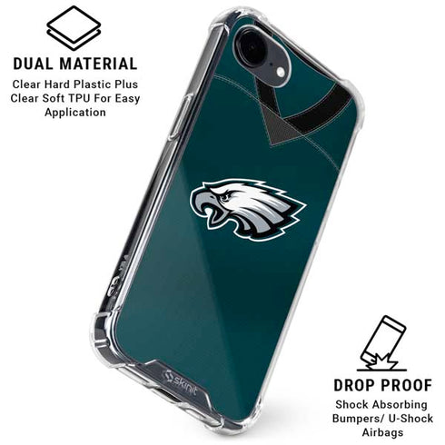 NFL Philadelphia Eagles Team Jersey iPhone 16e Clear Case