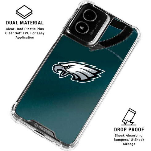 NFL Philadelphia Eagles Team Jersey Moto G Power 5G (2024) Clear Case