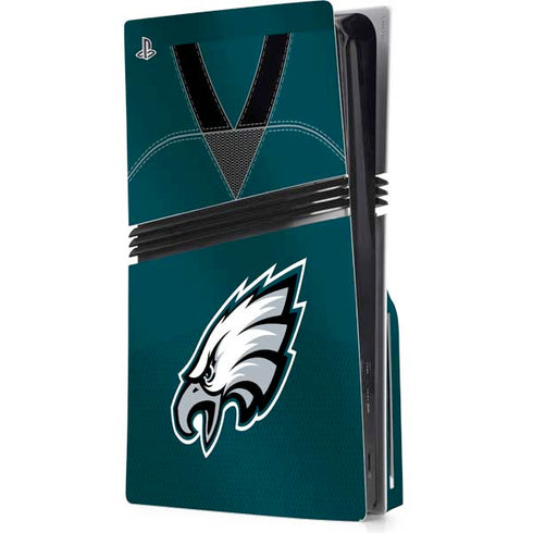 NFL Philadelphia Eagles Team Jersey PS5 Pro Disk Console Skin