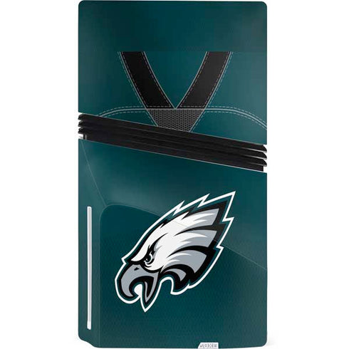 NFL Philadelphia Eagles Team Jersey PS5 Pro Disk Console Skin