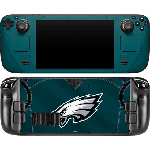 NFL Philadelphia Eagles Team Jersey Steam Deck Handheld Gaming Computer OLED Skin