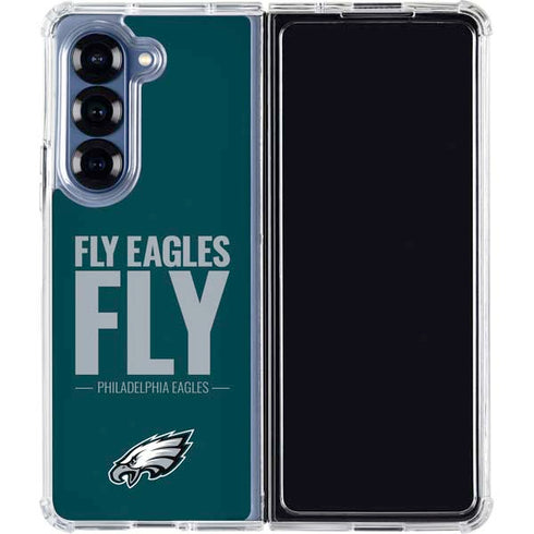 NFL Philadelphia Eagles Team Motto Galaxy Z Fold6 Clear Case