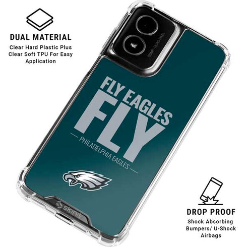 NFL Philadelphia Eagles Team Motto Moto G Power 5G (2024) Clear Case