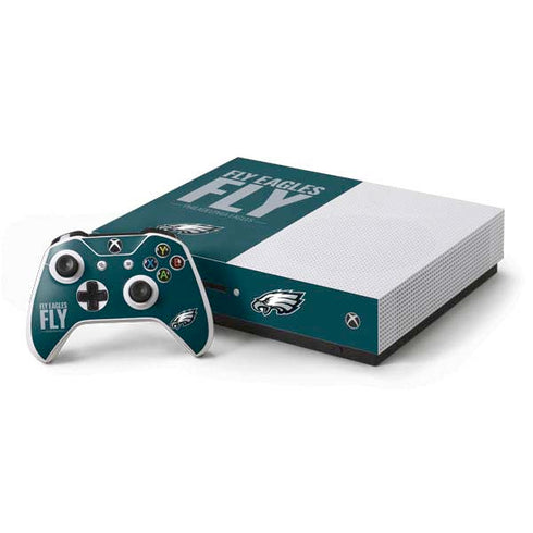 NFL Philadelphia Eagles Team Motto Xbox One S Console and Controller Bundle Skin