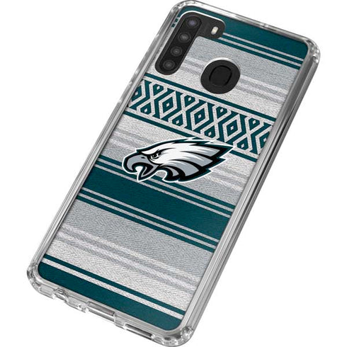 NFL Philadelphia Eagles Trailblazer Galaxy A21 Clear Case