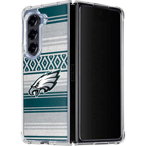 NFL Philadelphia Eagles Trailblazer Galaxy Z Fold5 5G Clear Case
