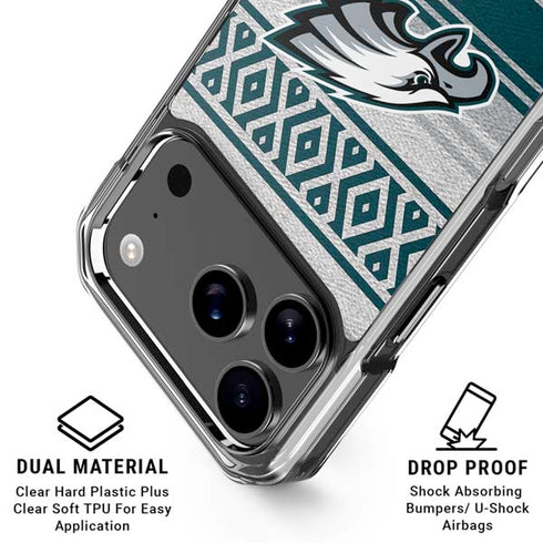 NFL Philadelphia Eagles Trailblazer iPhone 18 Pro Clear Case