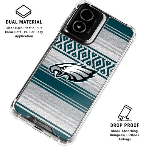 NFL Philadelphia Eagles Trailblazer Moto G Power 5G (2024) Clear Case