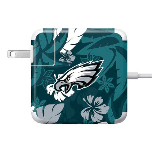 NFL Philadelphia Eagles Tropical Print 85W Power Adapter (15 and 17 inch MacBook Pro Charger) Skin