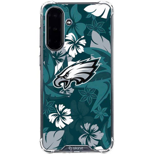 NFL Philadelphia Eagles Tropical Print Galaxy A36 5G Clear Case