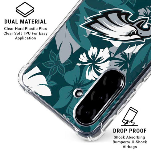 NFL Philadelphia Eagles Tropical Print Galaxy A36 5G Clear Case