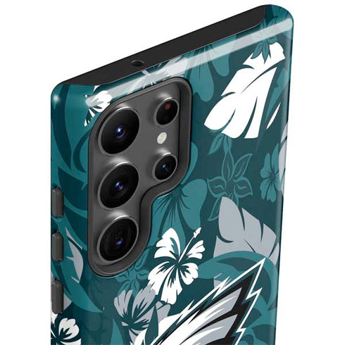 NFL Philadelphia Eagles Tropical Print Galaxy S23 Ultra Pro Case