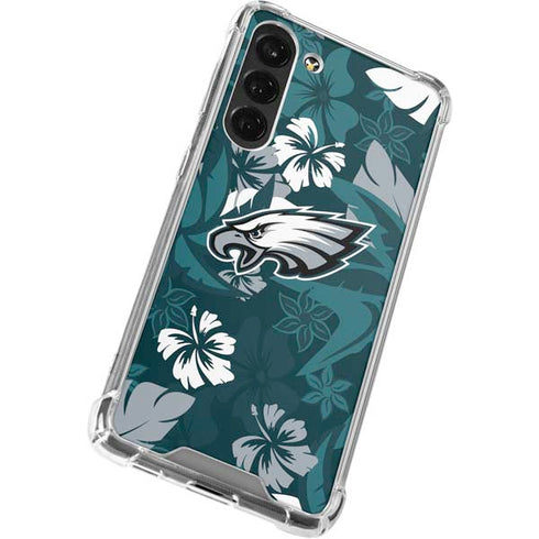 NFL Philadelphia Eagles Tropical Print Galaxy S24 FE Clear Case