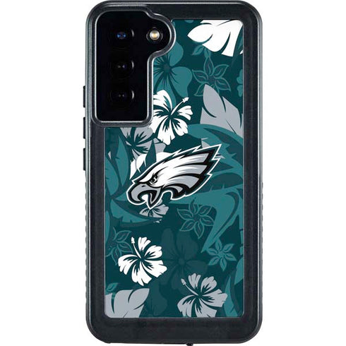 NFL Philadelphia Eagles Tropical Print Galaxy S24 Plus Waterproof Case