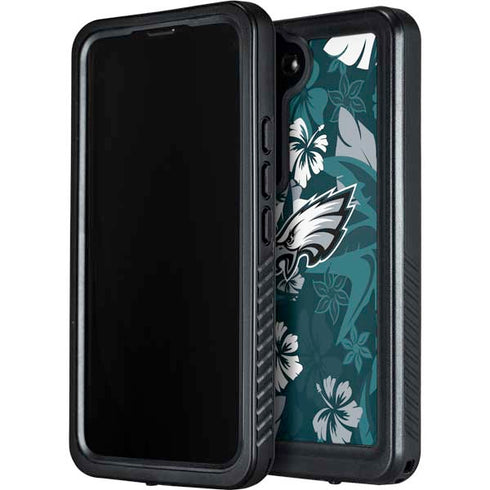 NFL Philadelphia Eagles Tropical Print Galaxy S24 Plus Waterproof Case