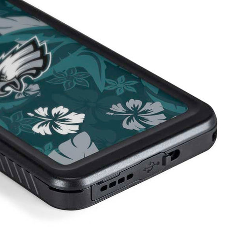 NFL Philadelphia Eagles Tropical Print Galaxy S24 Plus Waterproof Case