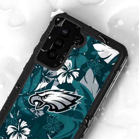NFL Philadelphia Eagles Tropical Print Galaxy S24 Plus Waterproof Case
