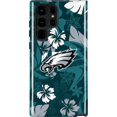 NFL Philadelphia Eagles Tropical Print Galaxy S25 Ultra Impact Case