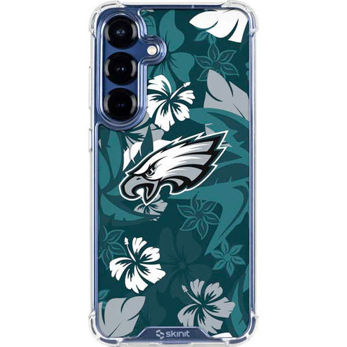 NFL Philadelphia Eagles Tropical Print Galaxy S25 Plus Clear Case