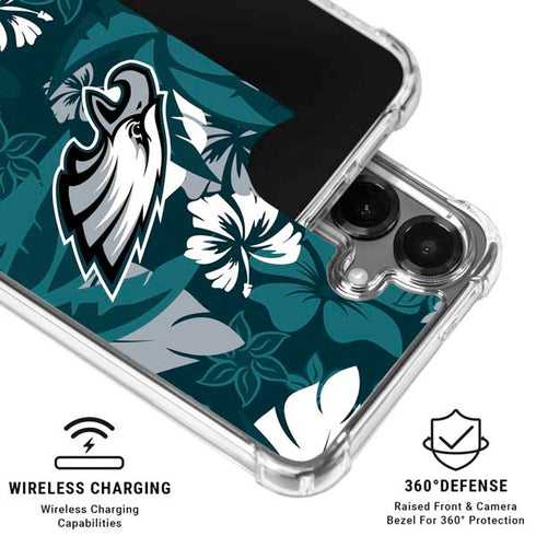 NFL Philadelphia Eagles Tropical Print Galaxy S26 Plus Clear Case
