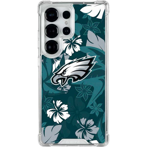 NFL Philadelphia Eagles Tropical Print Galaxy S26 Ultra Clear Case
