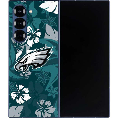 NFL Philadelphia Eagles Tropical Print Galaxy Z Fold6 Skin