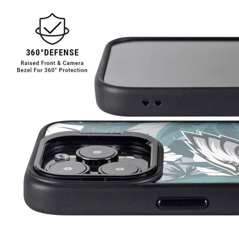 NFL Philadelphia Eagles Tropical Print iPhone 13 Pro Max Kickstand Case