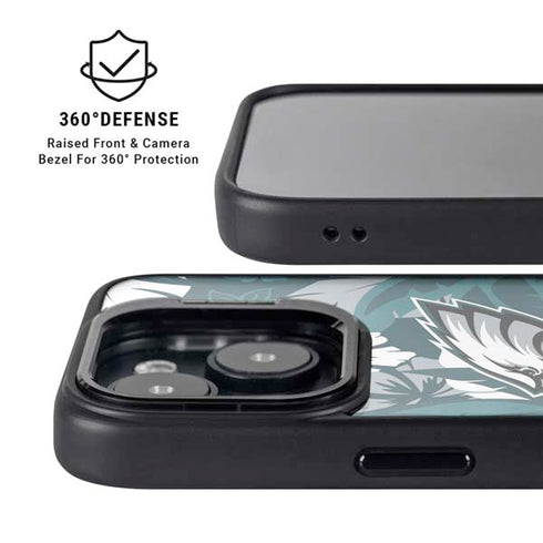 NFL Philadelphia Eagles Tropical Print iPhone 14 Kickstand Case