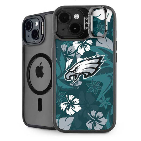 NFL Philadelphia Eagles Tropical Print iPhone 14 Plus Kickstand Case