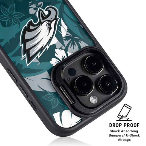 NFL Philadelphia Eagles Tropical Print iPhone 14 Pro Max Kickstand Case