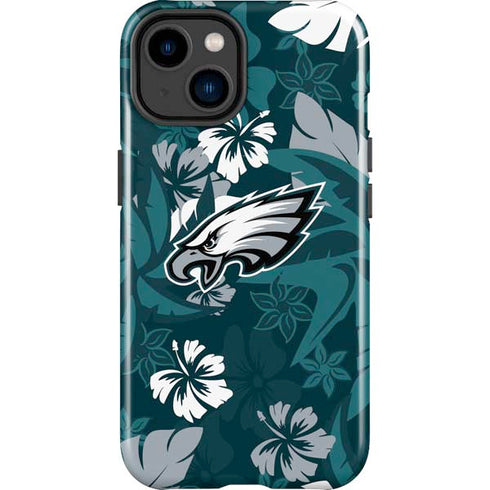 NFL Philadelphia Eagles Tropical Print iPhone 15 Impact Case