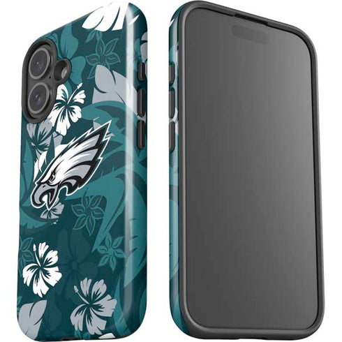 NFL Philadelphia Eagles Tropical Print iPhone 16 Impact Case