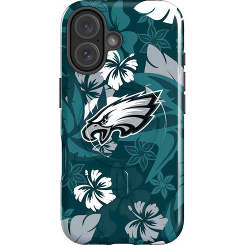 NFL Philadelphia Eagles Tropical Print iPhone 16 Magsafe Impact Case