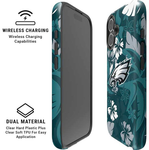 NFL Philadelphia Eagles Tropical Print iPhone 16 Magsafe Impact Case
