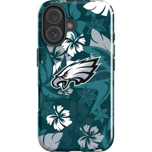NFL Philadelphia Eagles Tropical Print iPhone 16 Plus Impact Case