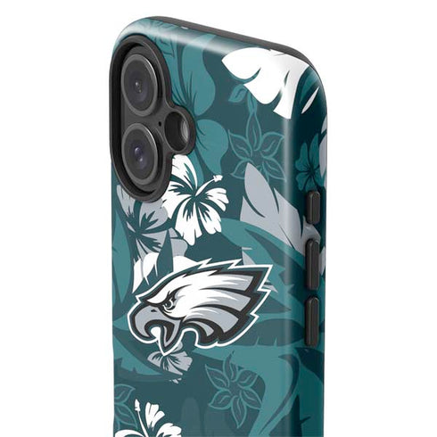 NFL Philadelphia Eagles Tropical Print iPhone 16 Plus Impact Case