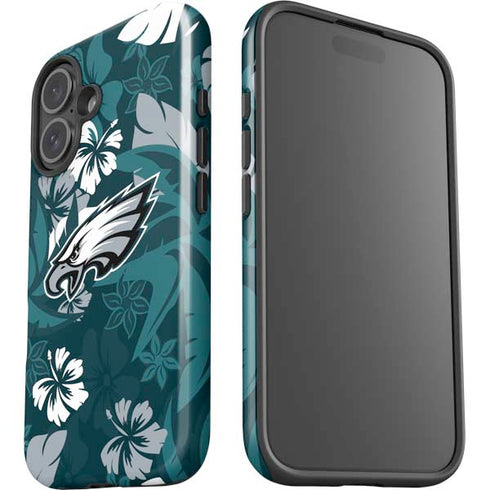 NFL Philadelphia Eagles Tropical Print iPhone 16 Plus Impact Case
