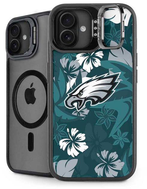 NFL Philadelphia Eagles Tropical Print iPhone 16 Plus Kickstand Case